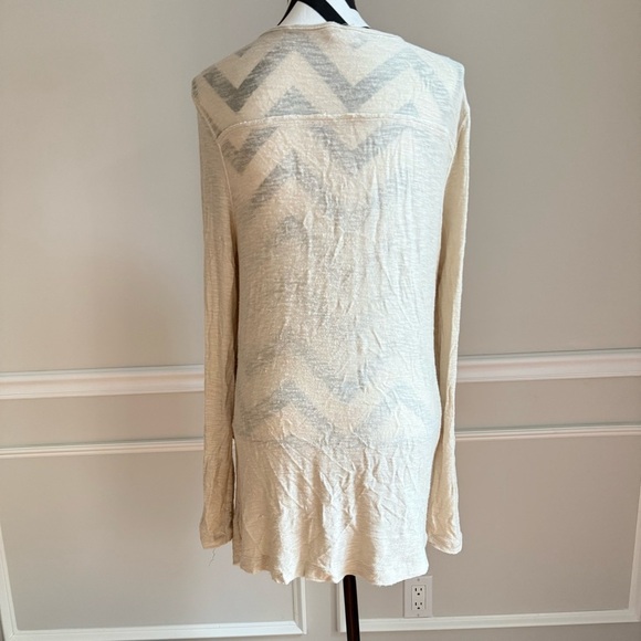 WE THE FREE PEOPLE Miss Rose Top Womens Beige Surplus Blouse Long Sleeve Medium - Picture 6 of 7
